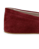 Side view Burgundy Suede Barefoot Shoes - Calf Leather Zero Drop | Bespoky