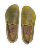 Top view Yellow Barefoot Shoes - Handcrafted Calf Leather | Bespoky
