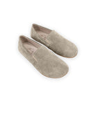 Men's Cream Suede Barefoot Shoes - Handcrafted Calf Leather Wide Toe Box | Bespoky