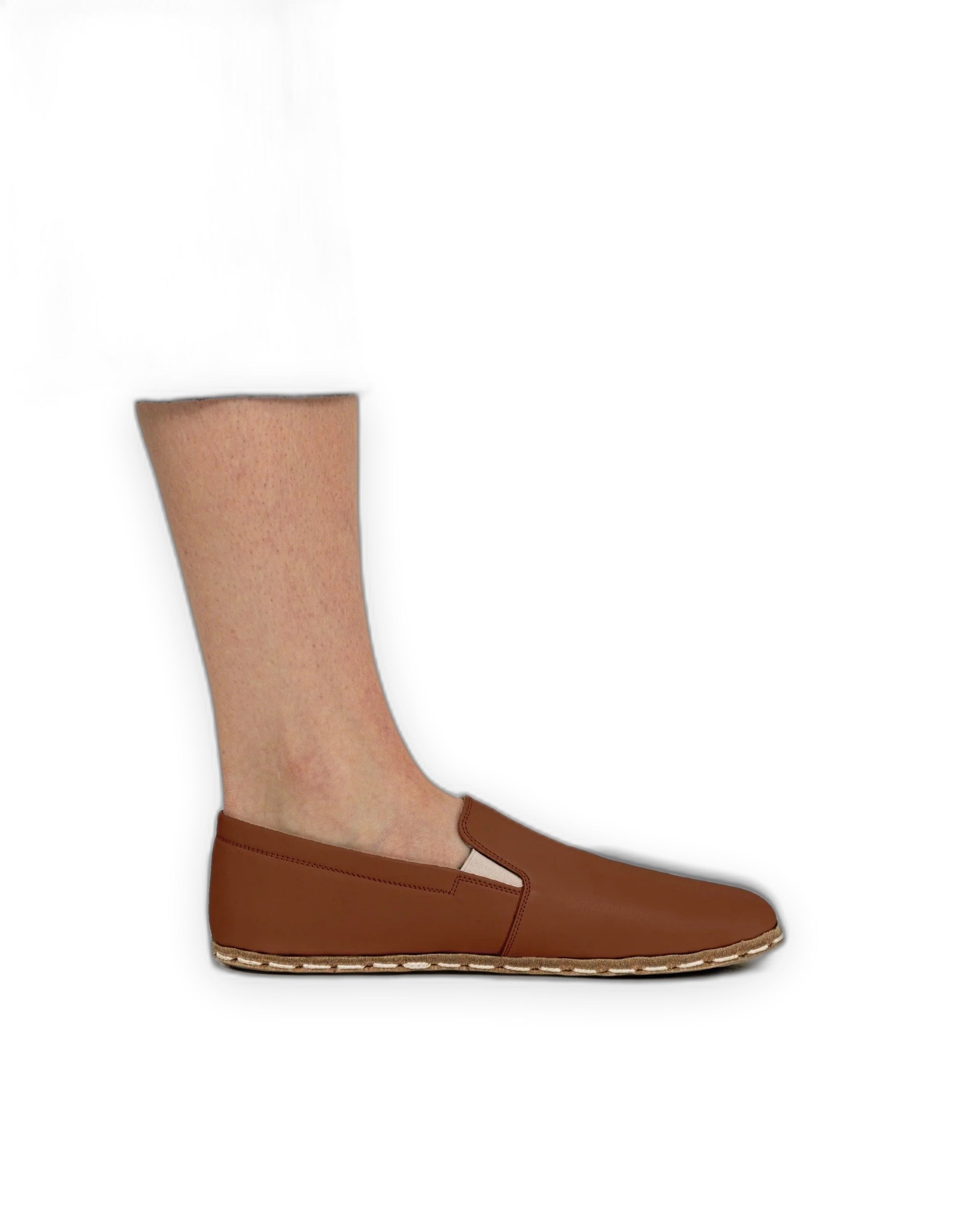 Side view Dark Brown Barefoot Shoes - Calf Leather Zero Drop | Bespoky