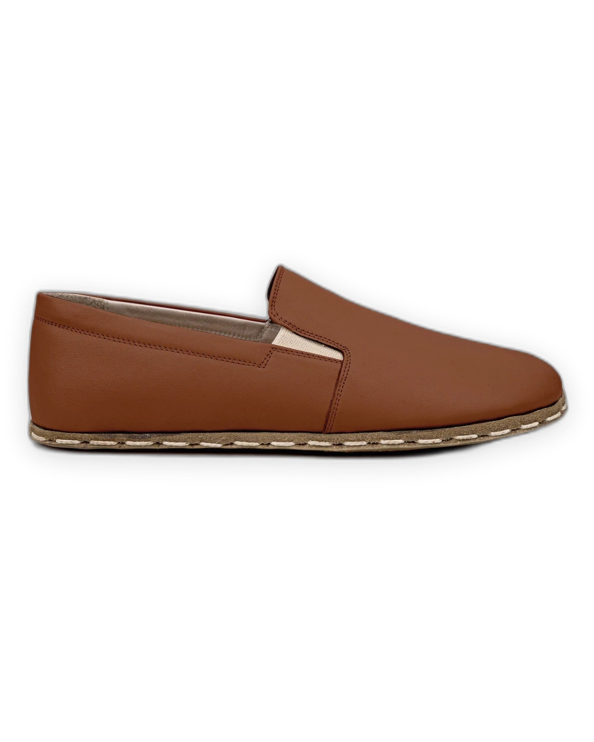 Top view Dark Brown Barefoot Shoes - Handcrafted Calf Leather | Bespoky