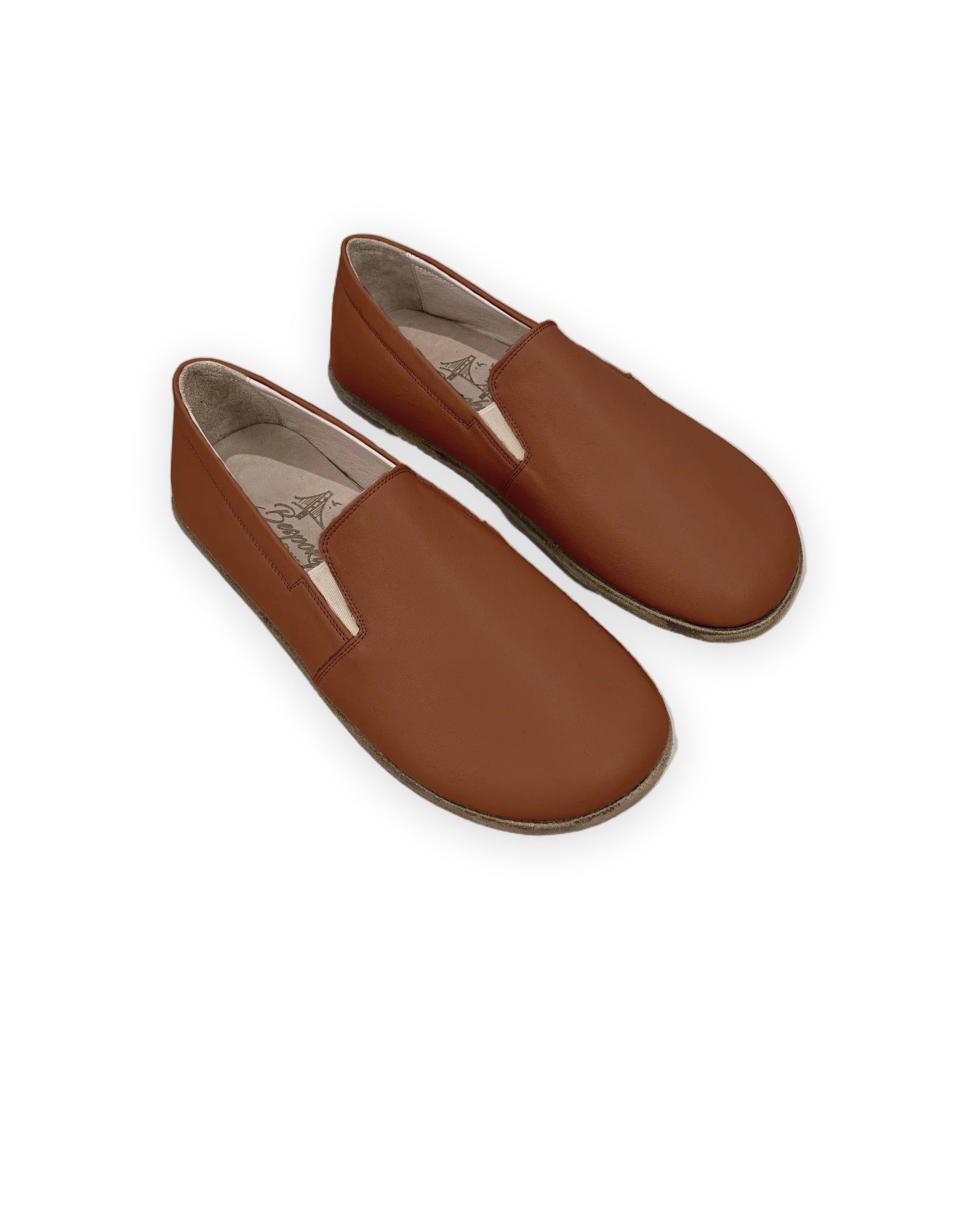 Men's Dark Brown Barefoot Shoes - Handcrafted Calf Leather Wide Toe Box | Bespoky