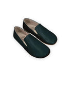 Men's Dark Green Barefoot Shoes - Handcrafted Calf Leather Wide Toe Box | Bespoky