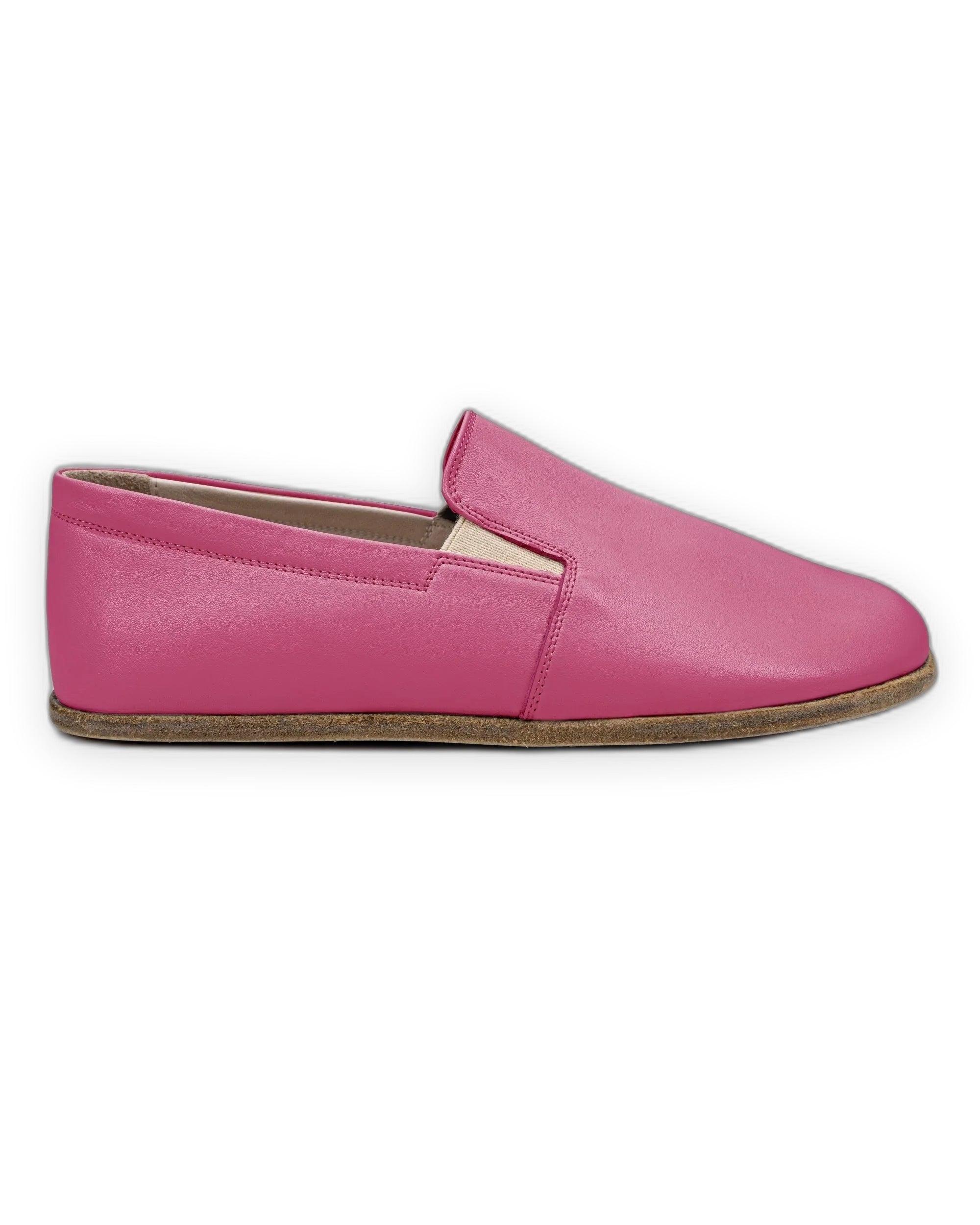 Side view Fuchsia Barefoot Shoes - Calf Leather Zero Drop | Bespoky