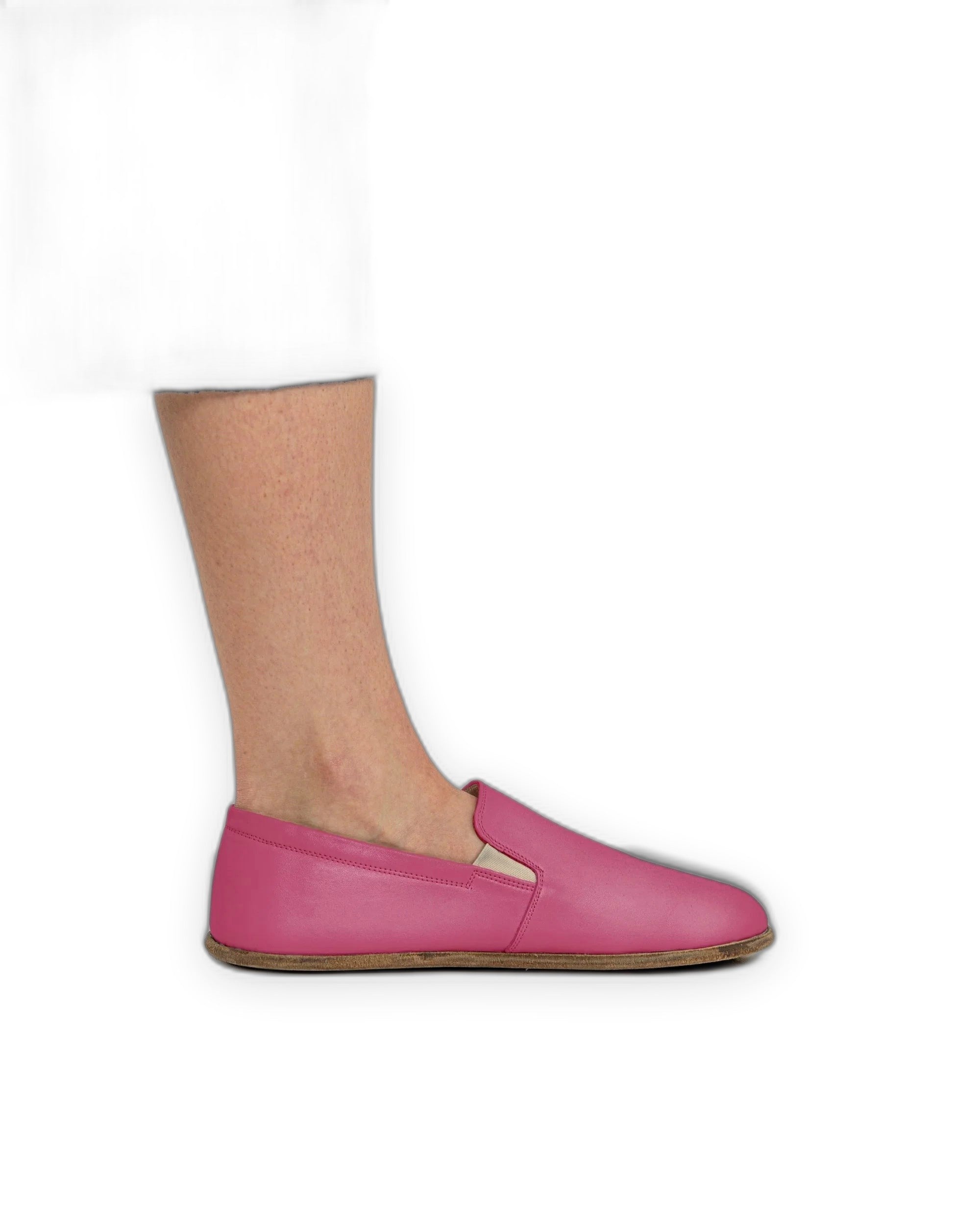Pair Fuchsia Barefoot Shoes - Barefoot Wide Toe Calf Leather | Bespoky