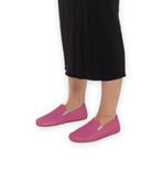 Top view Fuchsia Barefoot Shoes - Handcrafted Calf Leather | Bespoky