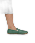 Pair Green Barefoot Shoes - Barefoot Wide Toe Calf Leather | Bespoky