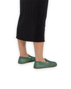 Top view Green Barefoot Shoes - Handcrafted Calf Leather | Bespoky