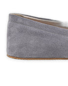 Side view Grey Suede Barefoot Shoes - Calf Leather Zero Drop | Bespoky