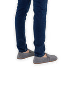 Detail Grey Suede Barefoot Shoes - Handcrafted Calf Leather Turkey | Bespoky