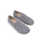Men's Grey Suede Barefoot Shoes - Handcrafted Calf Leather Wide Toe Box | Bespoky