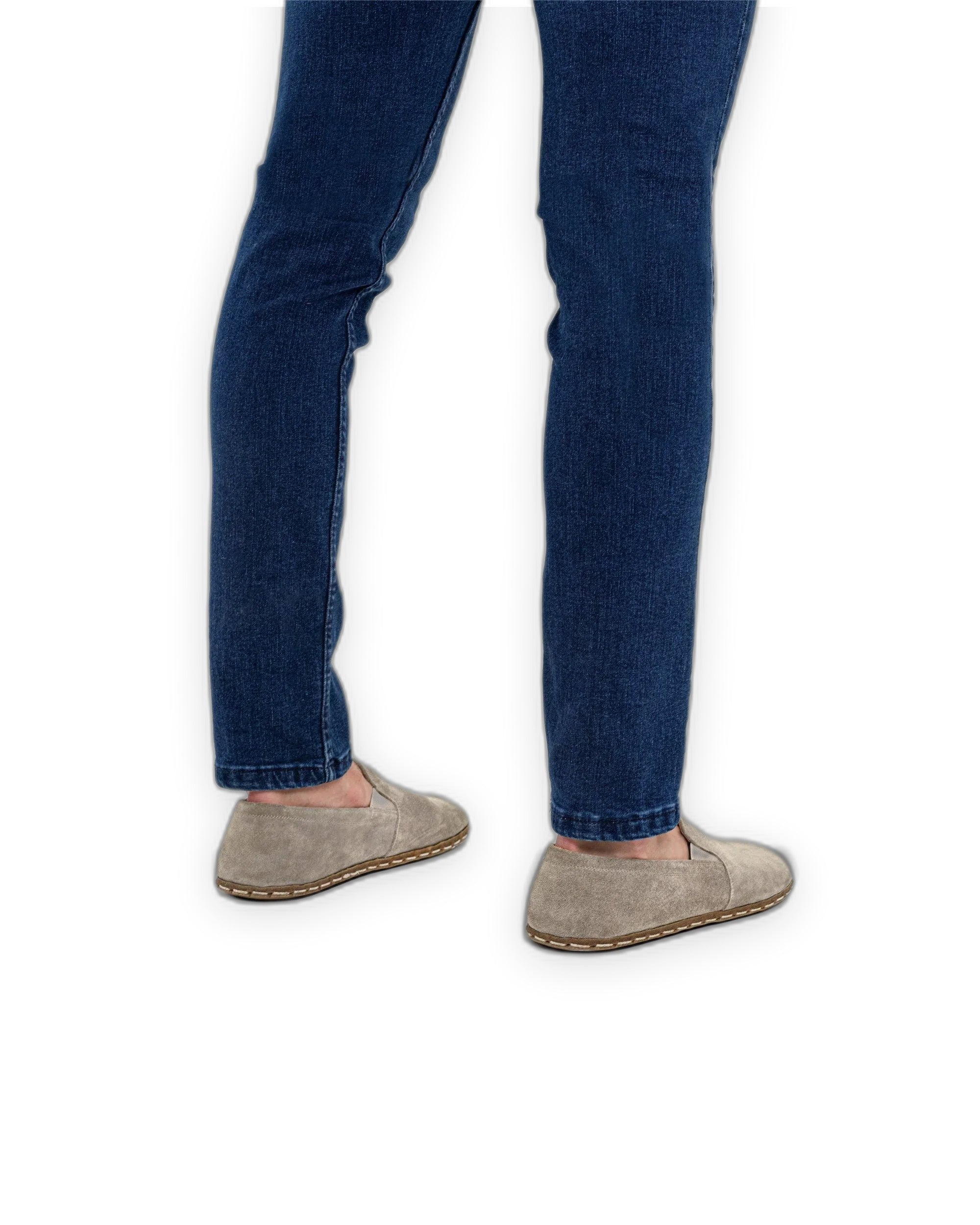 Top view Suede Barefoot Shoes - Handcrafted Calf Leather | Bespoky