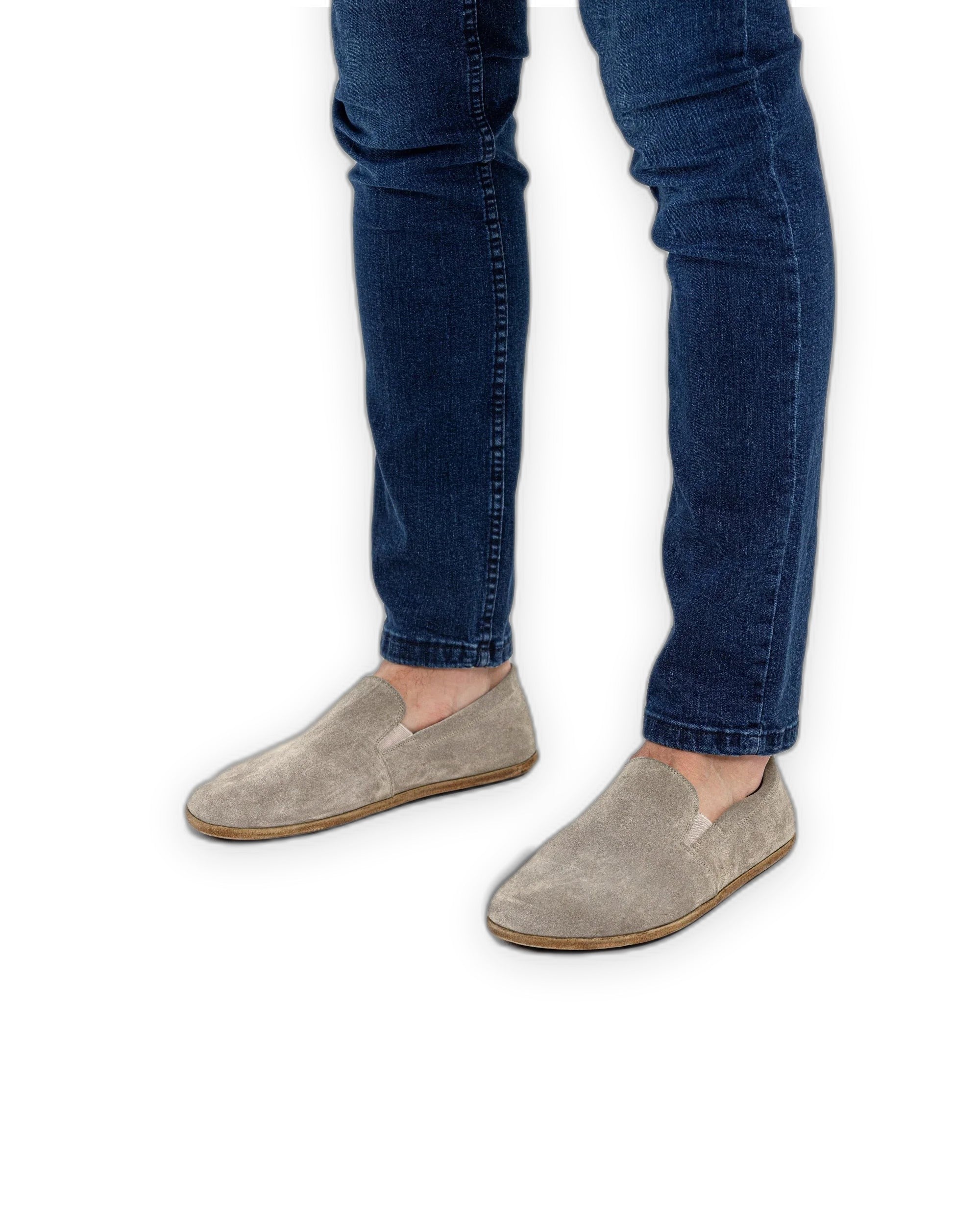 Side view Suede Barefoot Shoes - Calf Leather Zero Drop | Bespoky