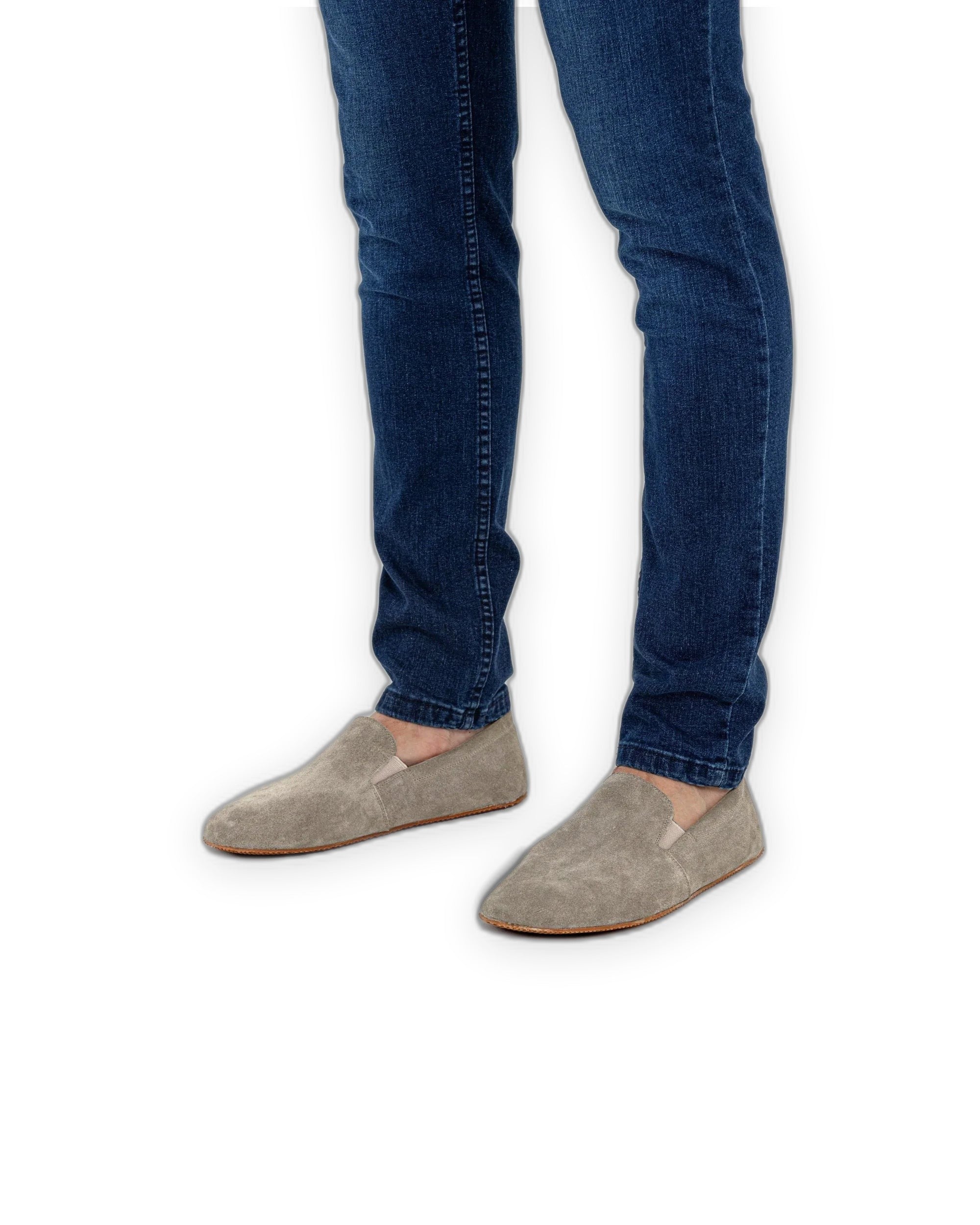 Top view Suede Barefoot Shoes - Handcrafted Calf Leather | Bespoky