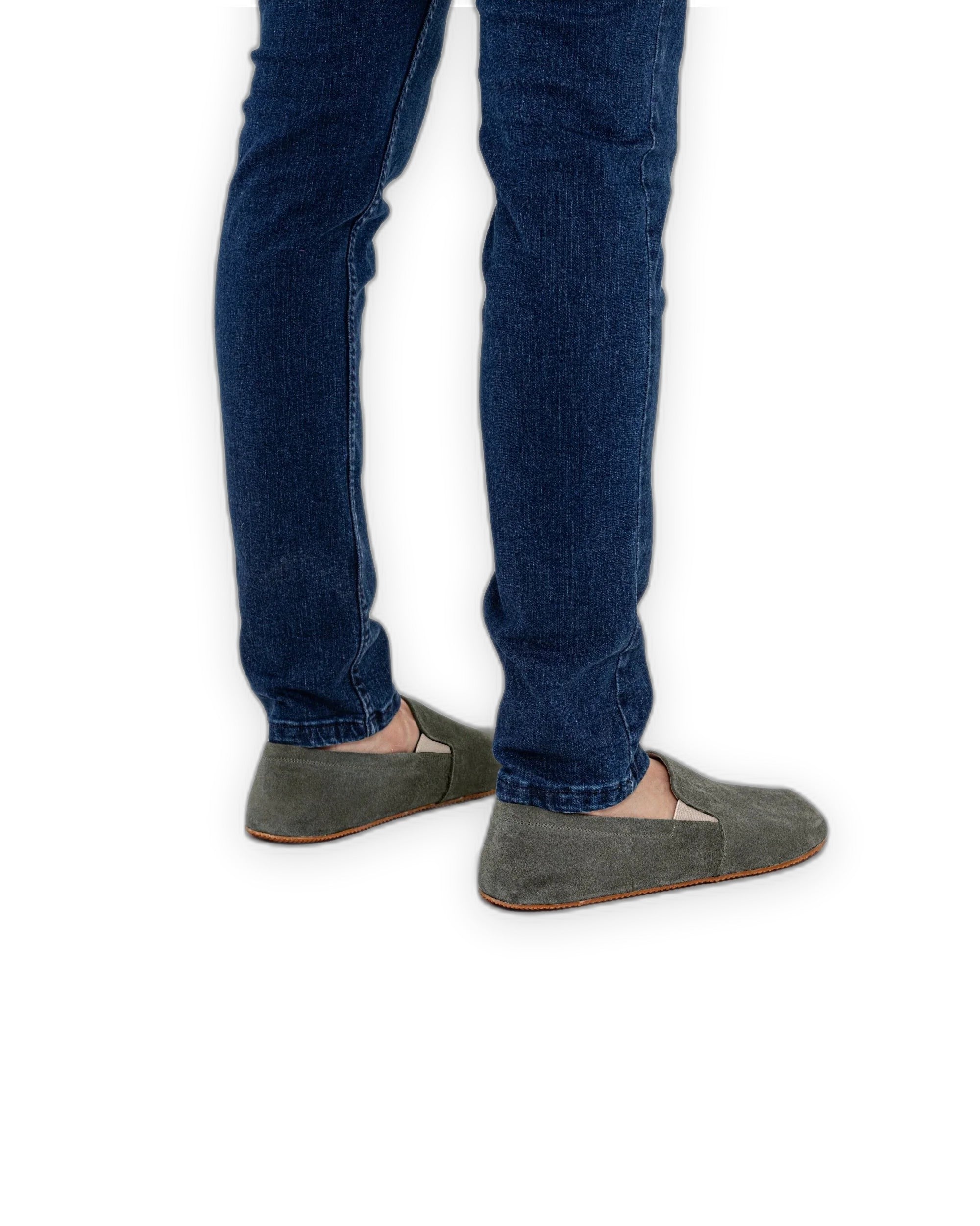 Detail Suede Barefoot Shoes - Handcrafted Calf Leather Turkey | Bespoky