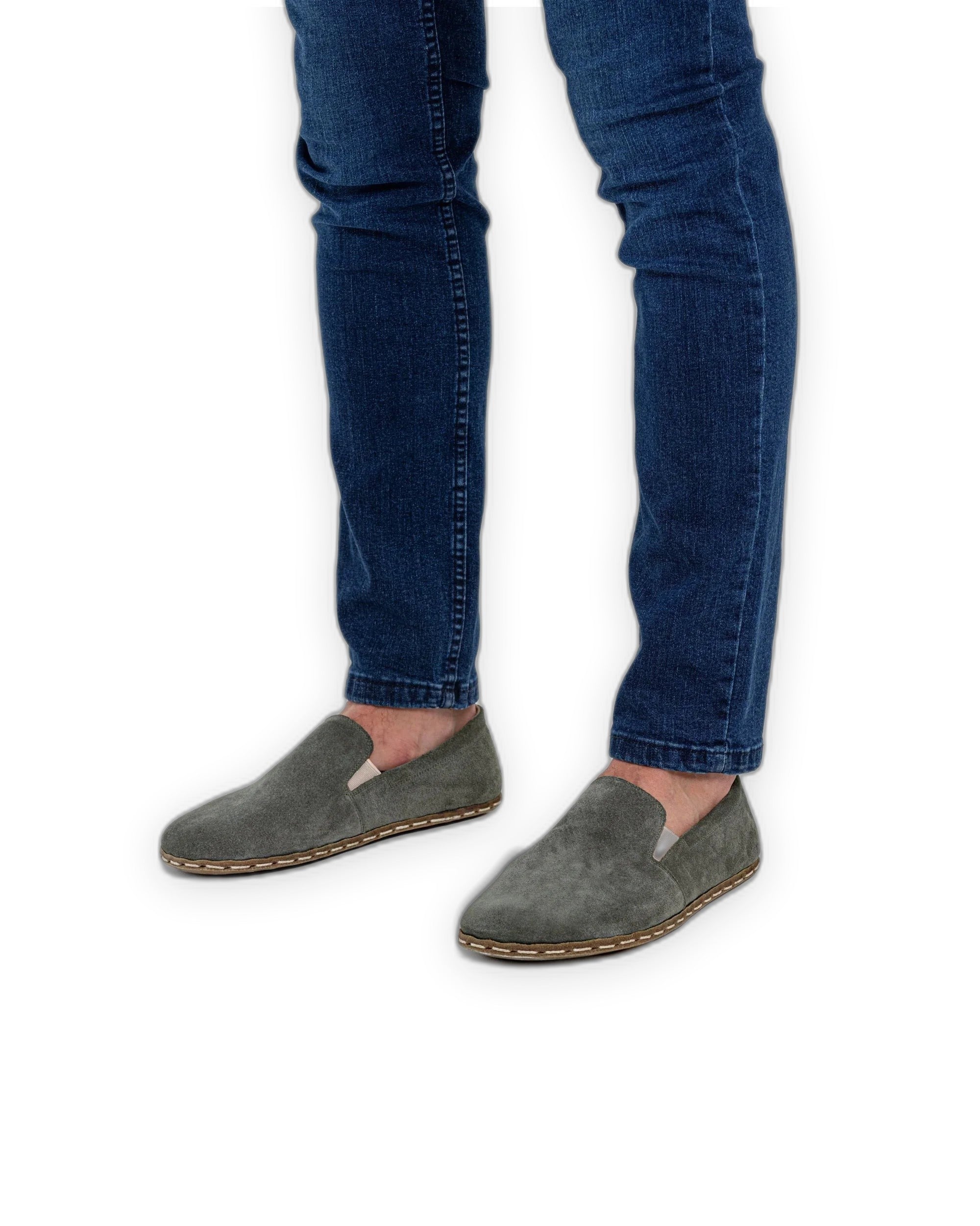 Side view Suede Barefoot Shoes - Calf Leather Zero Drop | Bespoky