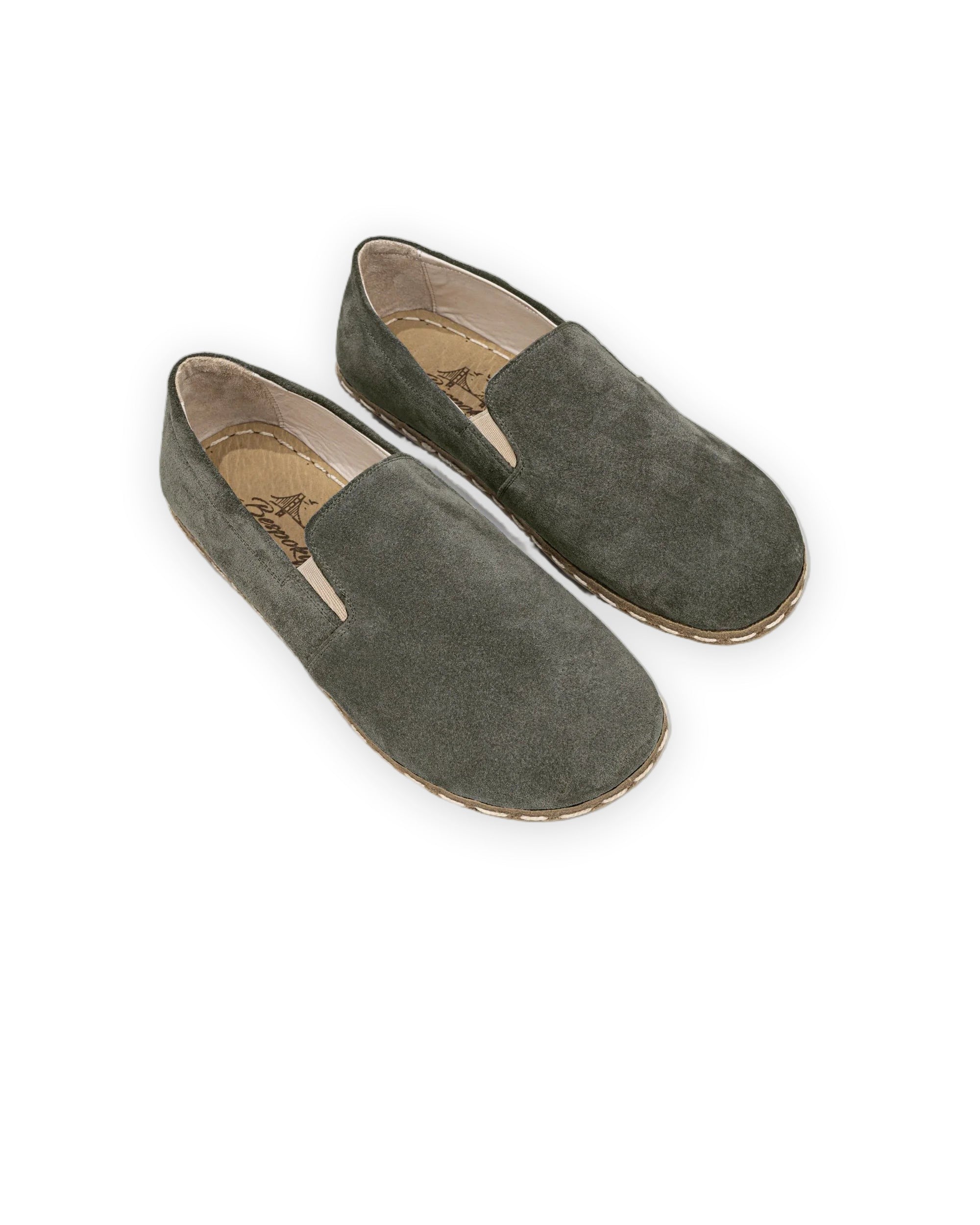 Men's Suede Barefoot Shoes - Handcrafted Calf Leather Wide Toe Box | Bespoky