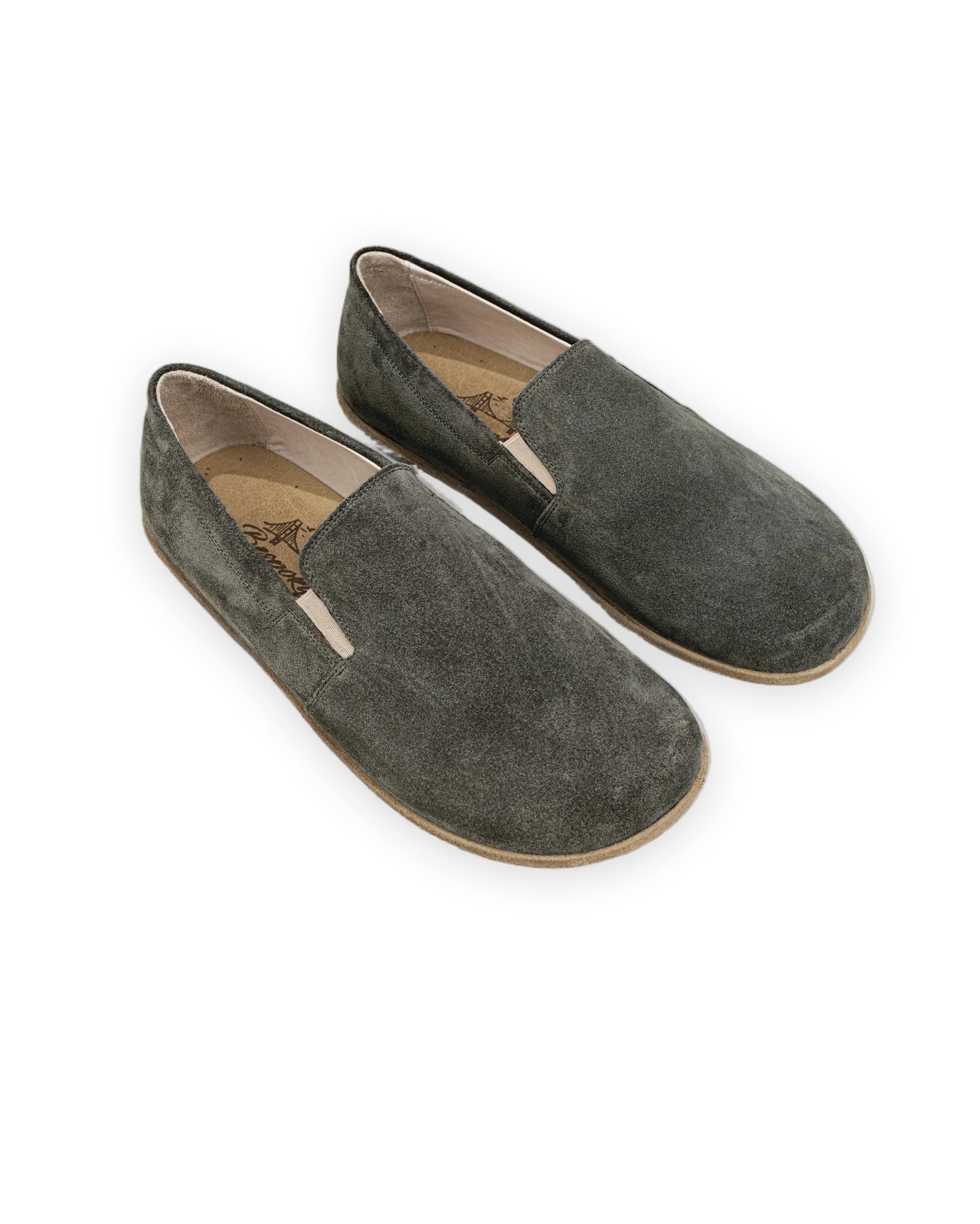 Men's Suede Barefoot Shoes - Handcrafted Calf Leather Wide Toe Box | Bespoky