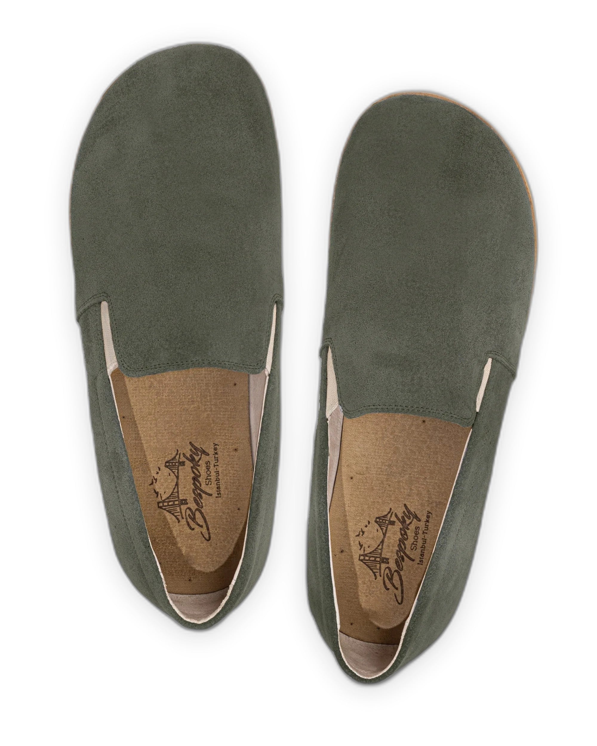 Side view Suede Barefoot Shoes - Calf Leather Zero Drop | Bespoky