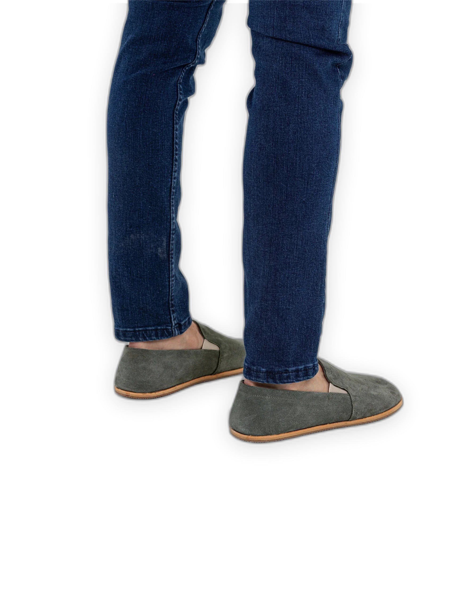 Pair Suede Barefoot Shoes - Barefoot Wide Toe Calf Leather | Bespoky