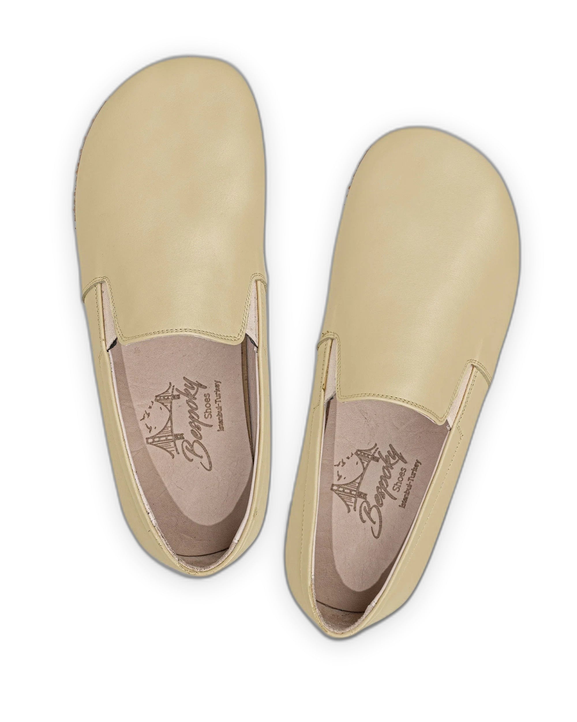 Side view Yellow Barefoot Shoes - Calf Leather Zero Drop | Bespoky