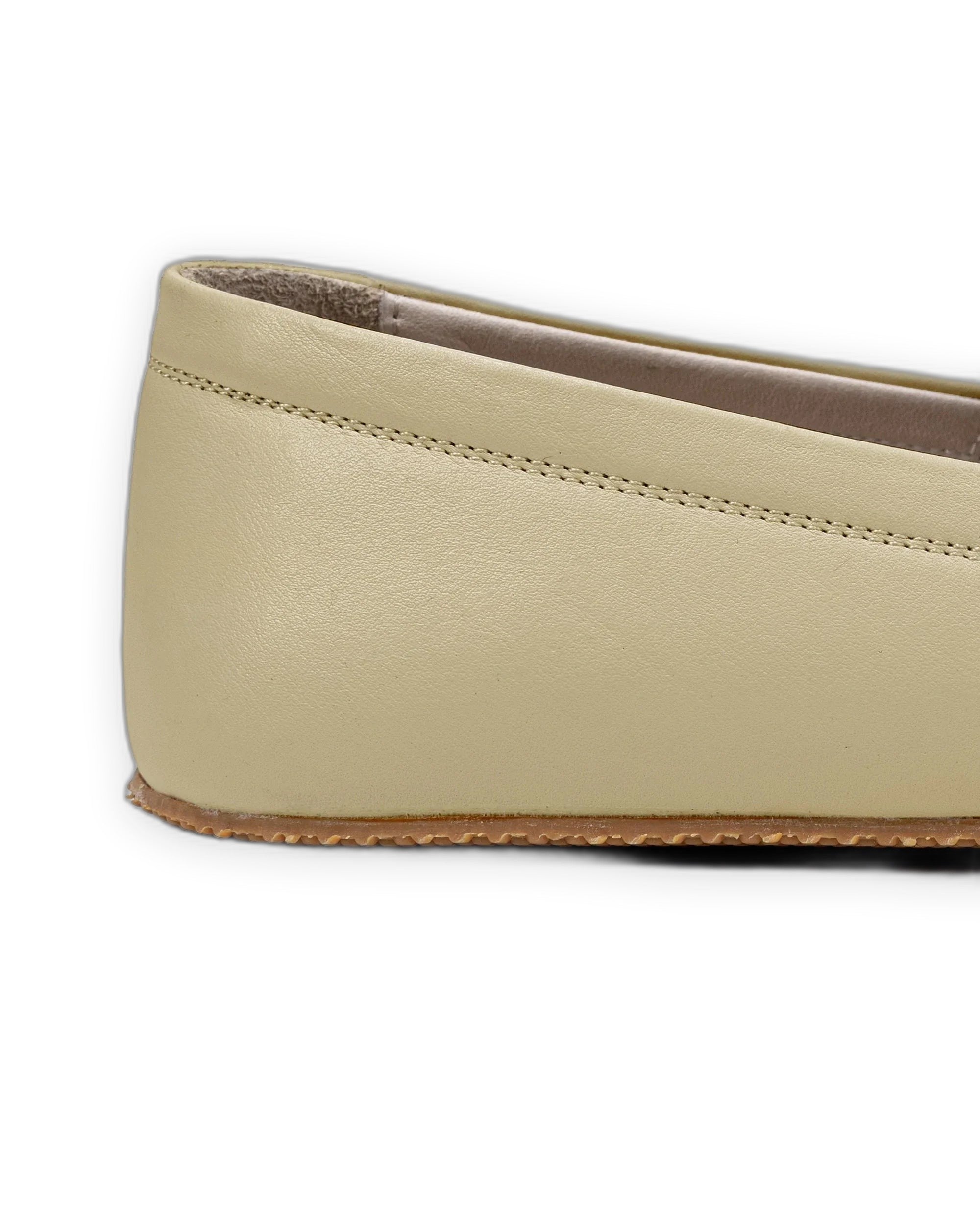 Top view Yellow Barefoot Shoes - Handcrafted Calf Leather | Bespoky