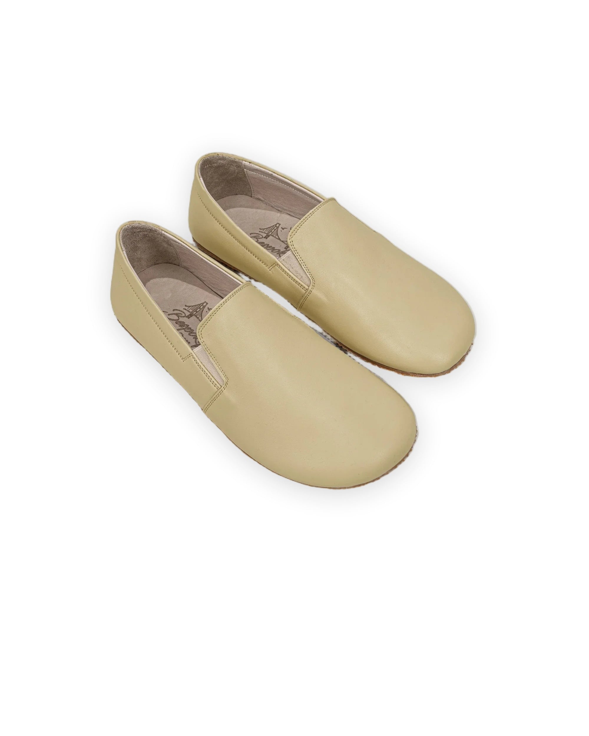 Men's Yellow Barefoot Shoes - Handcrafted Calf Leather Wide Toe Box | Bespoky