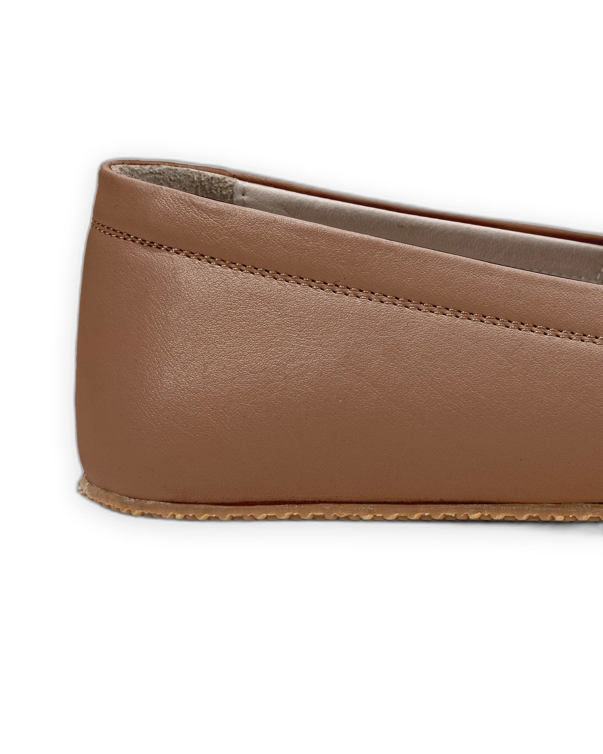 Top view Tan Barefoot Shoes - Handcrafted Calf Leather | Bespoky