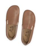 Top view Tan Barefoot Shoes - Handcrafted Calf Leather | Bespoky