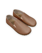 Men's Tan Barefoot Shoes - Handcrafted Calf Leather Wide Toe Box | Bespoky