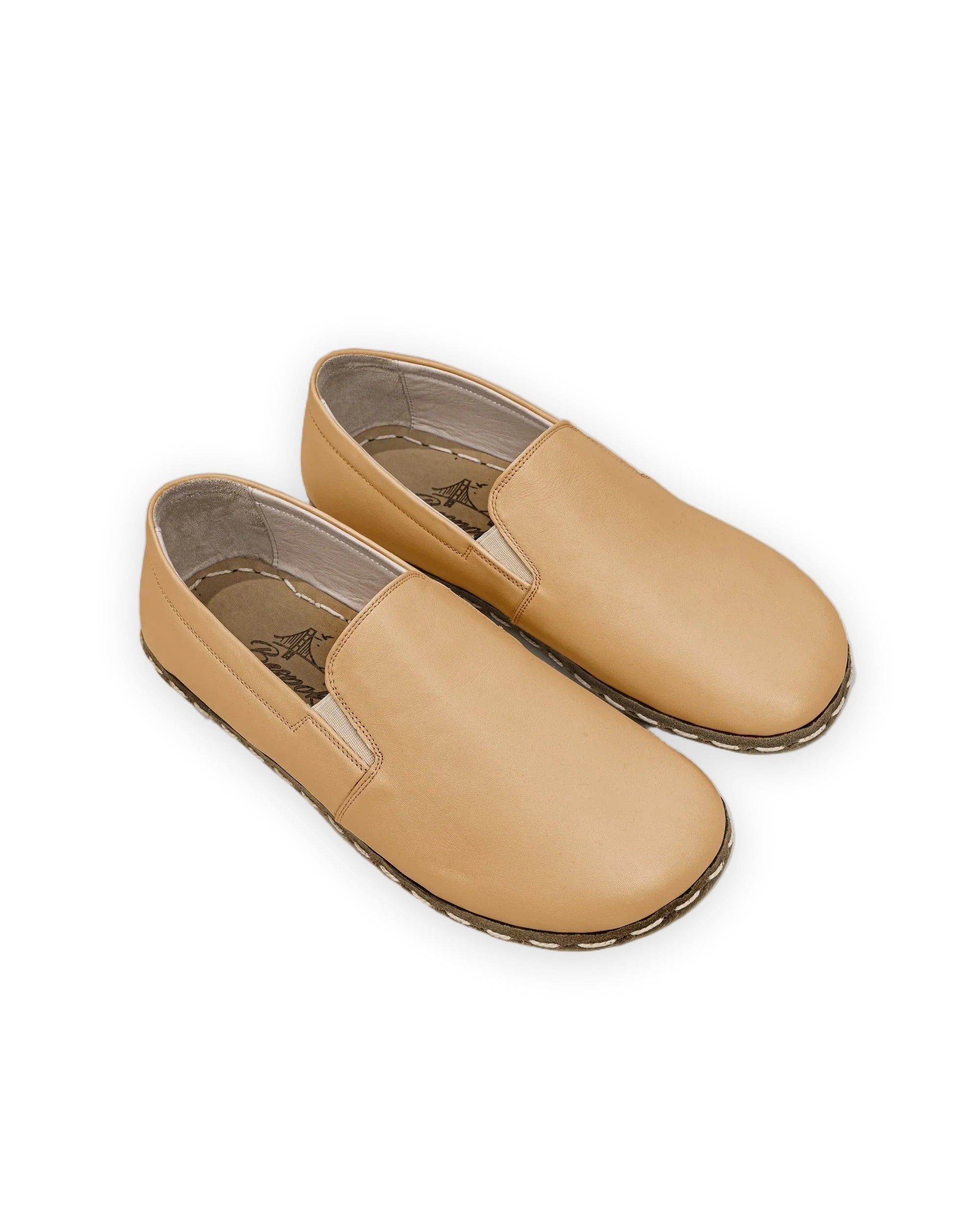Men's Melon Yellow Barefoot Shoes - Handcrafted Calf Leather Wide Toe Box | Bespoky