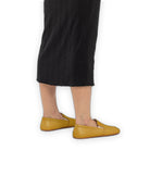 Pair Mustard Barefoot Shoes - Barefoot Wide Toe Calf Leather | Bespoky