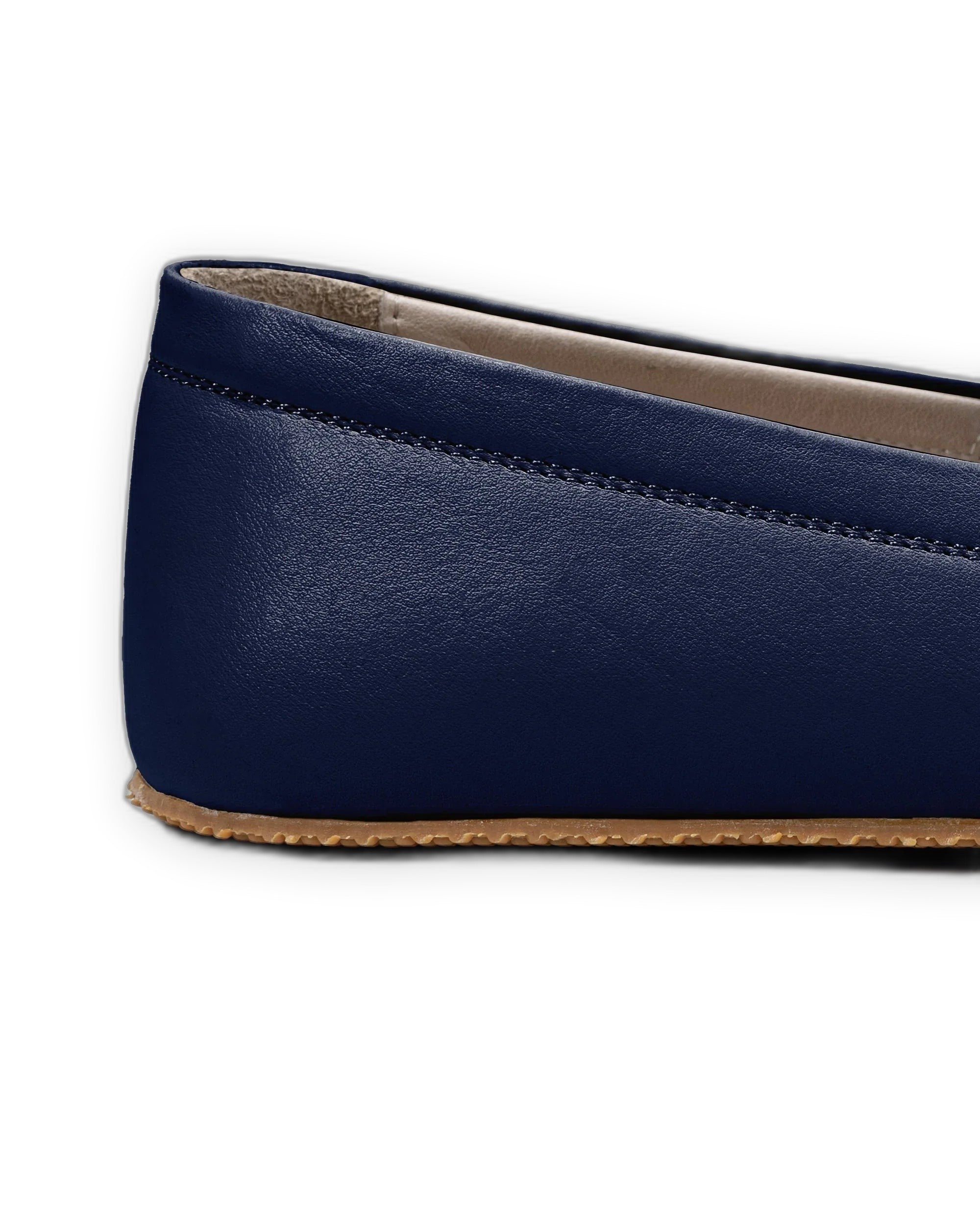 Top view Navy Blue Barefoot Shoes - Handcrafted Calf Leather | Bespoky