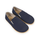 Men's Navy Nubuck Barefoot Shoes - Handcrafted Calf Leather Wide Toe Box | Bespoky