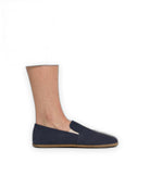 Pair Navy Nubuck Barefoot Shoes - Barefoot Wide Toe Calf Leather | Bespoky