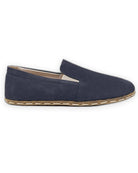 Side view Navy Nubuck Barefoot Shoes - Calf Leather Zero Drop | Bespoky