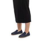 Top view Navy Nubuck Barefoot Shoes - Handcrafted Calf Leather | Bespoky