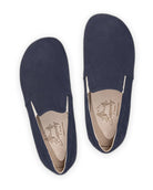 Side view Navy Nubuck Barefoot Shoes - Calf Leather Zero Drop | Bespoky