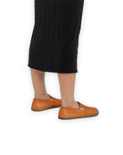 Detail Orange Barefoot Shoes - Handcrafted Calf Leather Turkey | Bespoky