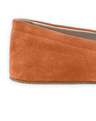 Side view Orange Suede Barefoot Shoes - Calf Leather Zero Drop | Bespoky