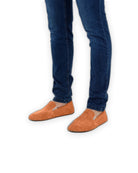 Top view Orange Suede Barefoot Shoes - Handcrafted Calf Leather | Bespoky