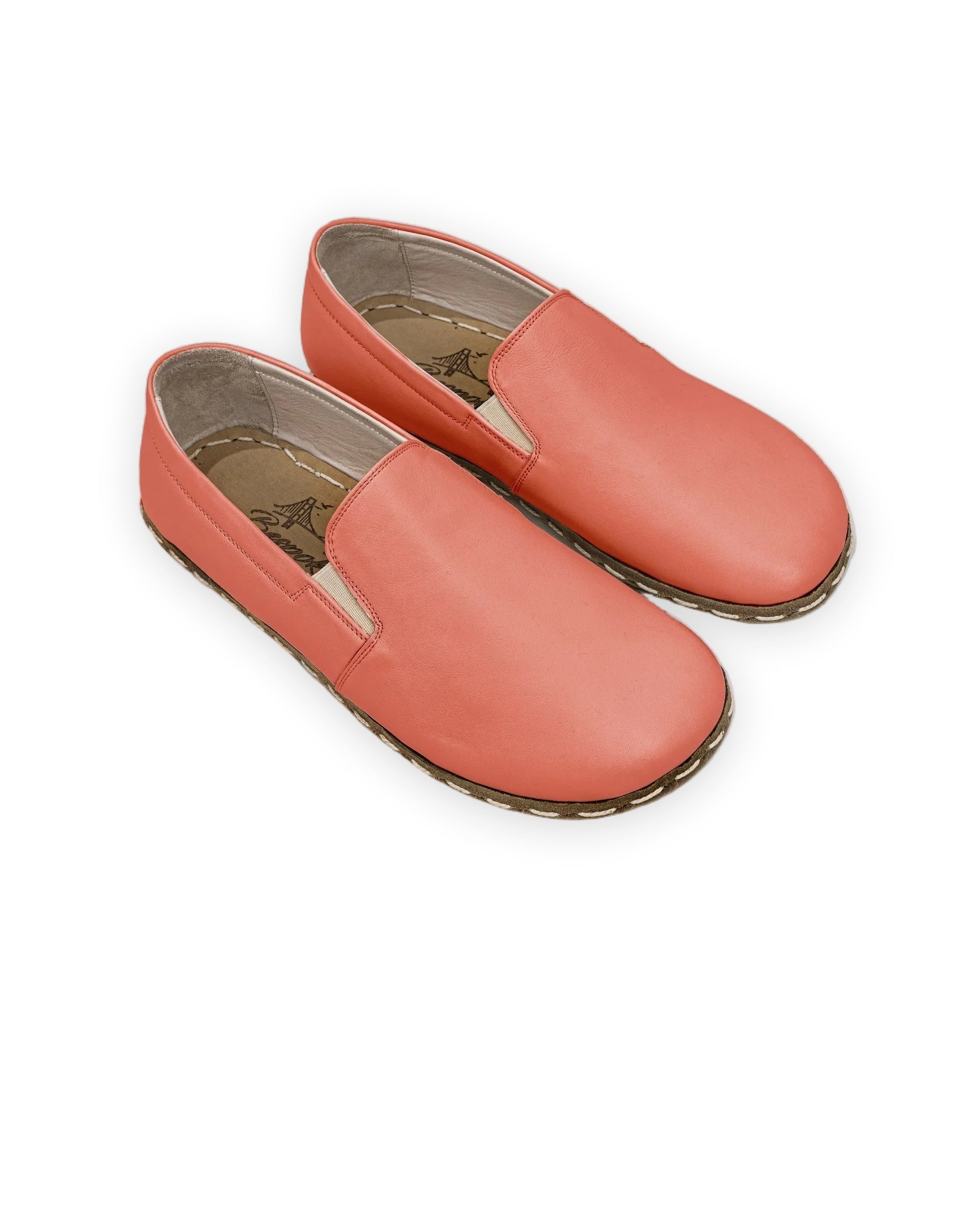 Men's Pomegranate Barefoot Shoes - Handcrafted Calf Leather Wide Toe Box | Bespoky