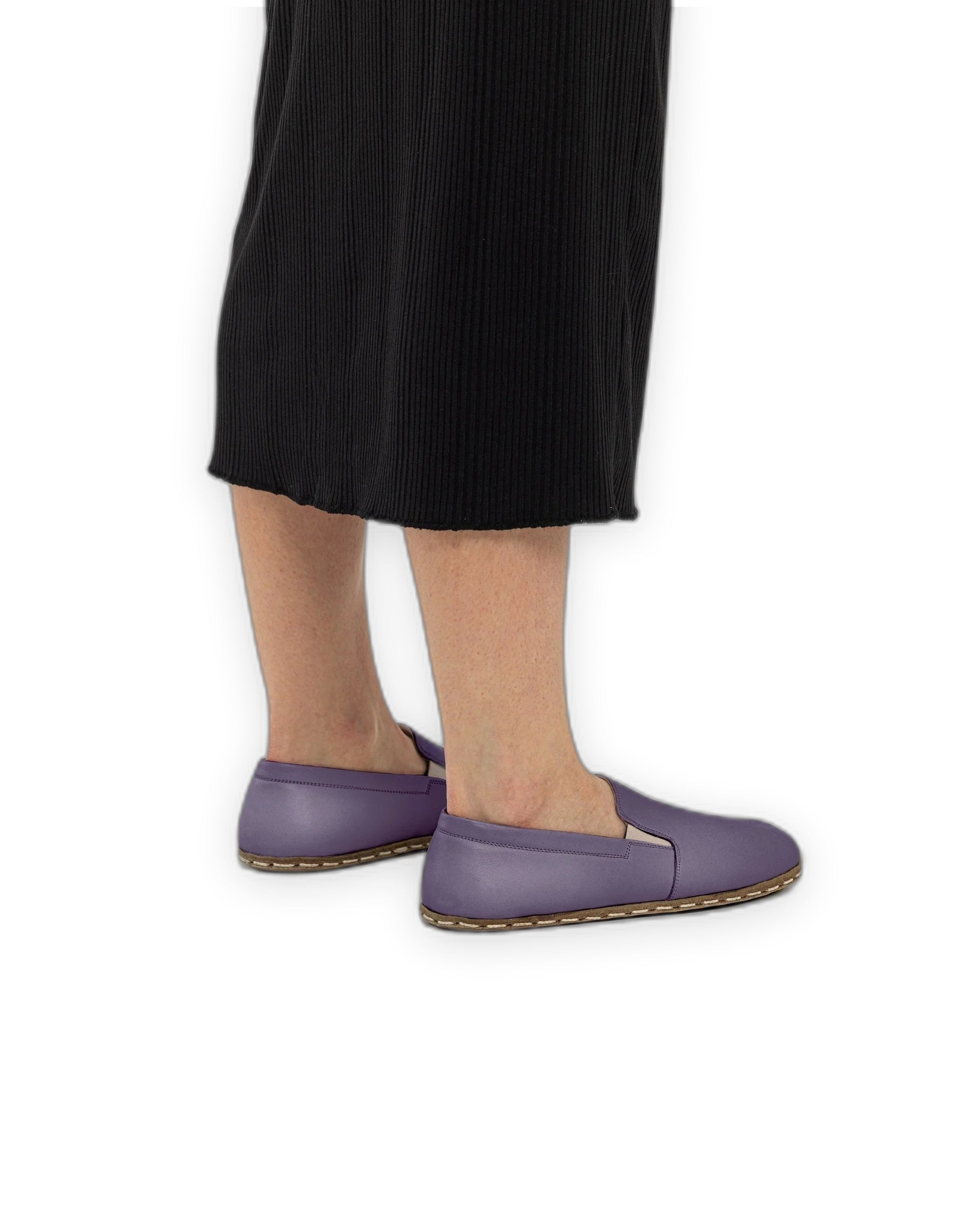 Detail Purple Barefoot Shoes - Handcrafted Calf Leather Turkey | Bespoky