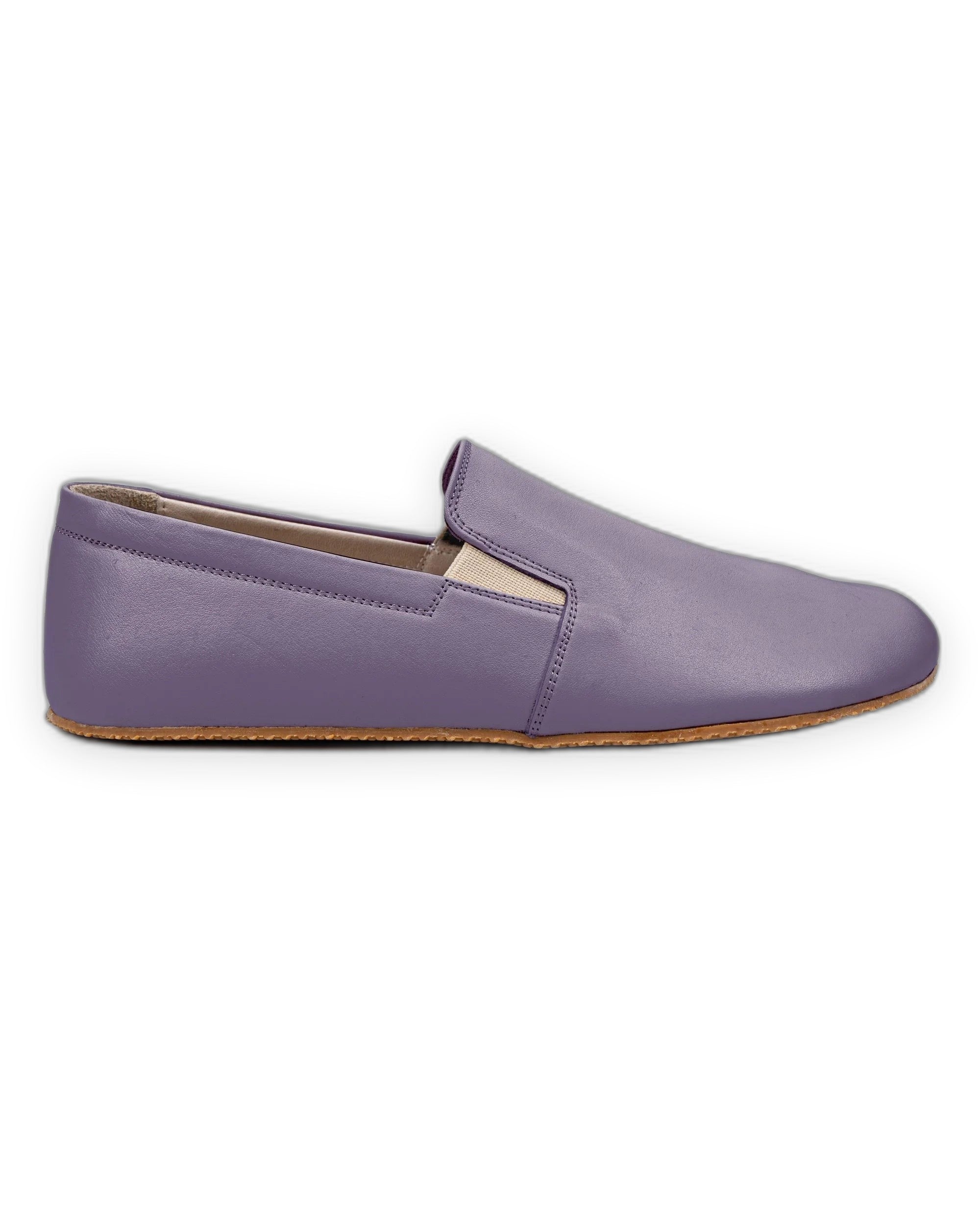 Side view Purple Barefoot Shoes - Calf Leather Zero Drop | Bespoky