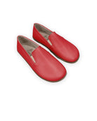 Men's Red Barefoot Shoes - Handcrafted Calf Leather Wide Toe Box | Bespoky