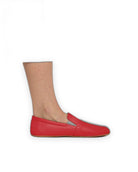 Back view Red Barefoot Shoes - Calf Leather Handcrafted | Bespoky