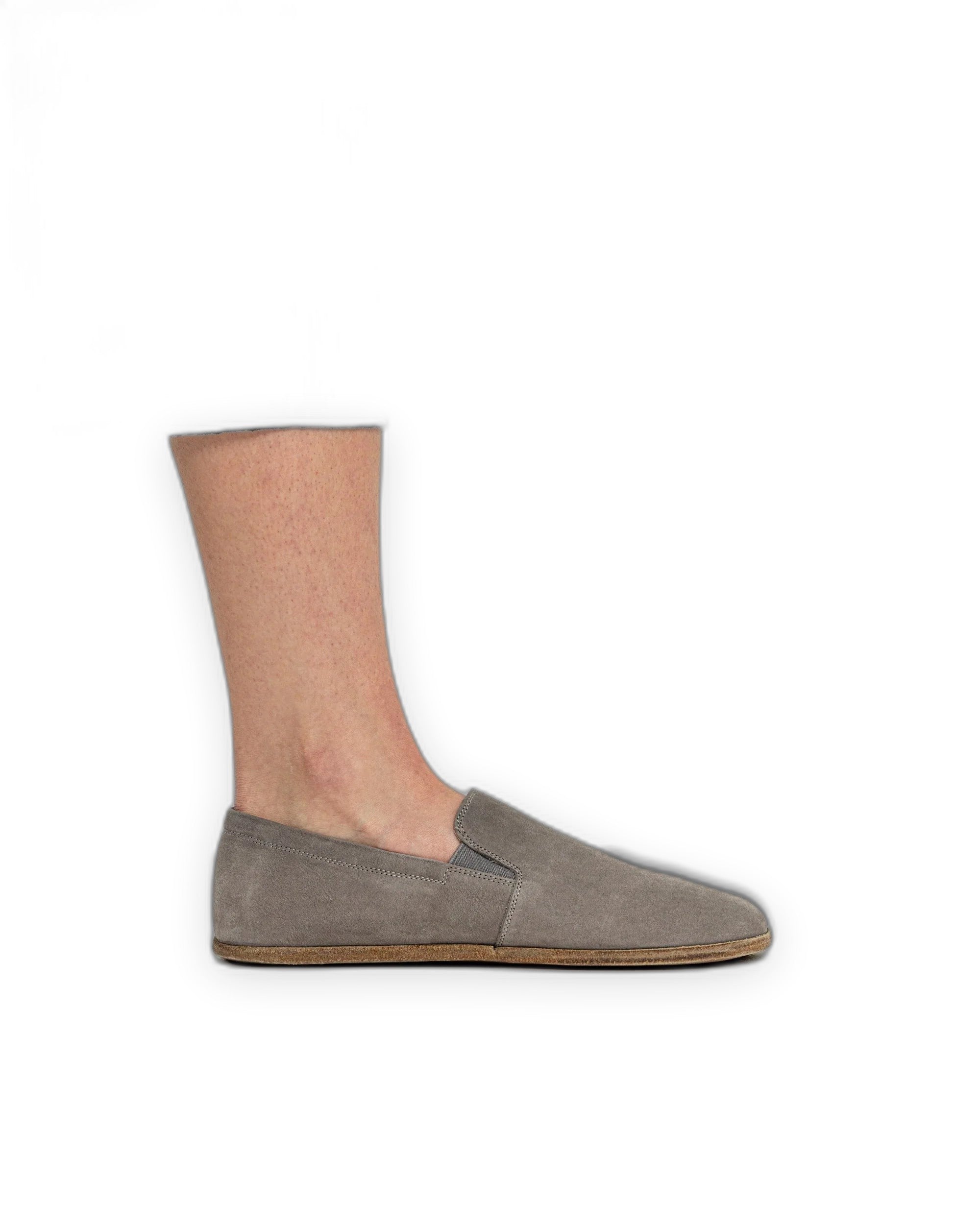 Pair Smoked Nubuck Barefoot Shoes - Barefoot Wide Toe Calf Leather | Bespoky