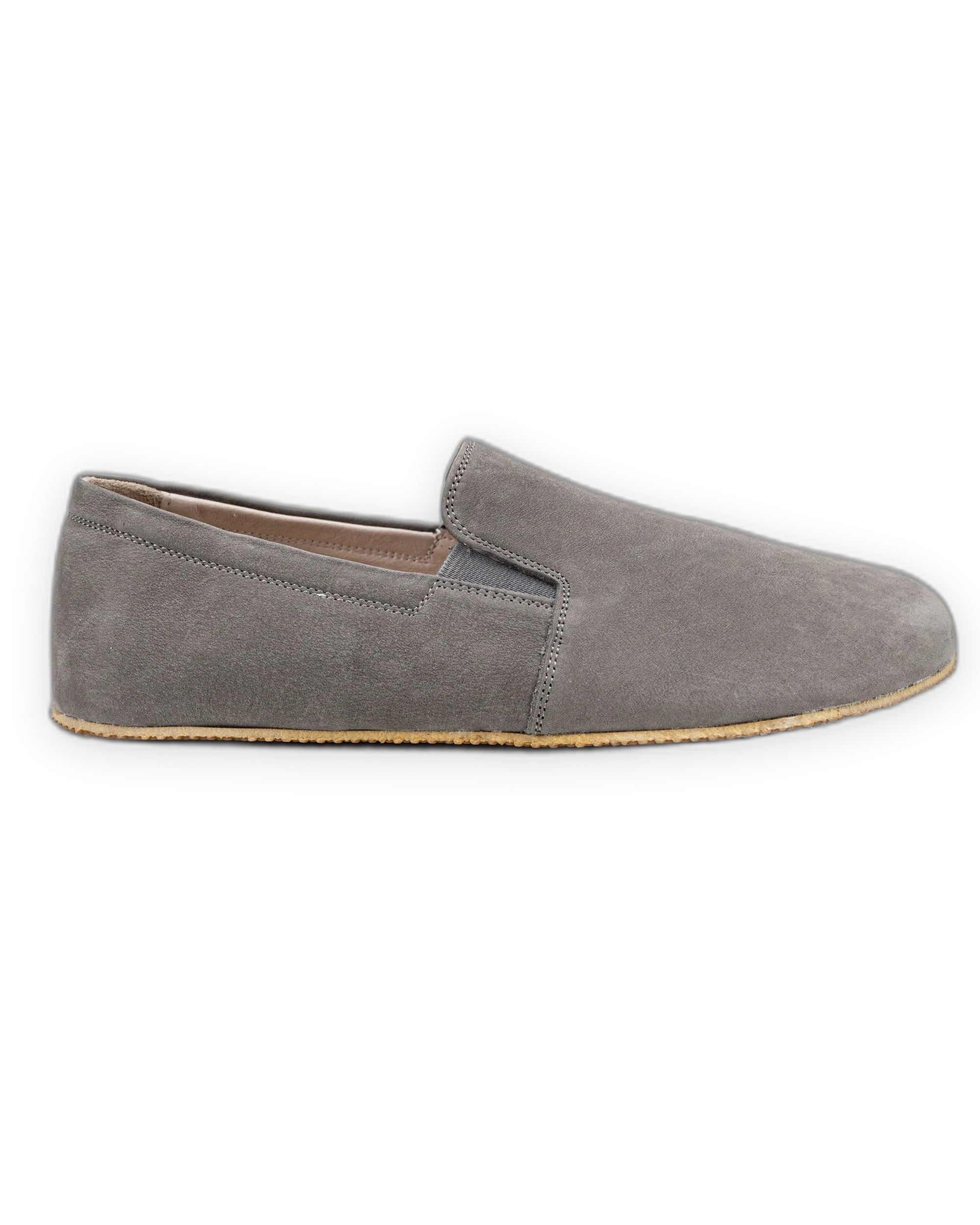 Back view Smoked Nubuck Barefoot Shoes - Calf Leather Handcrafted | Bespoky