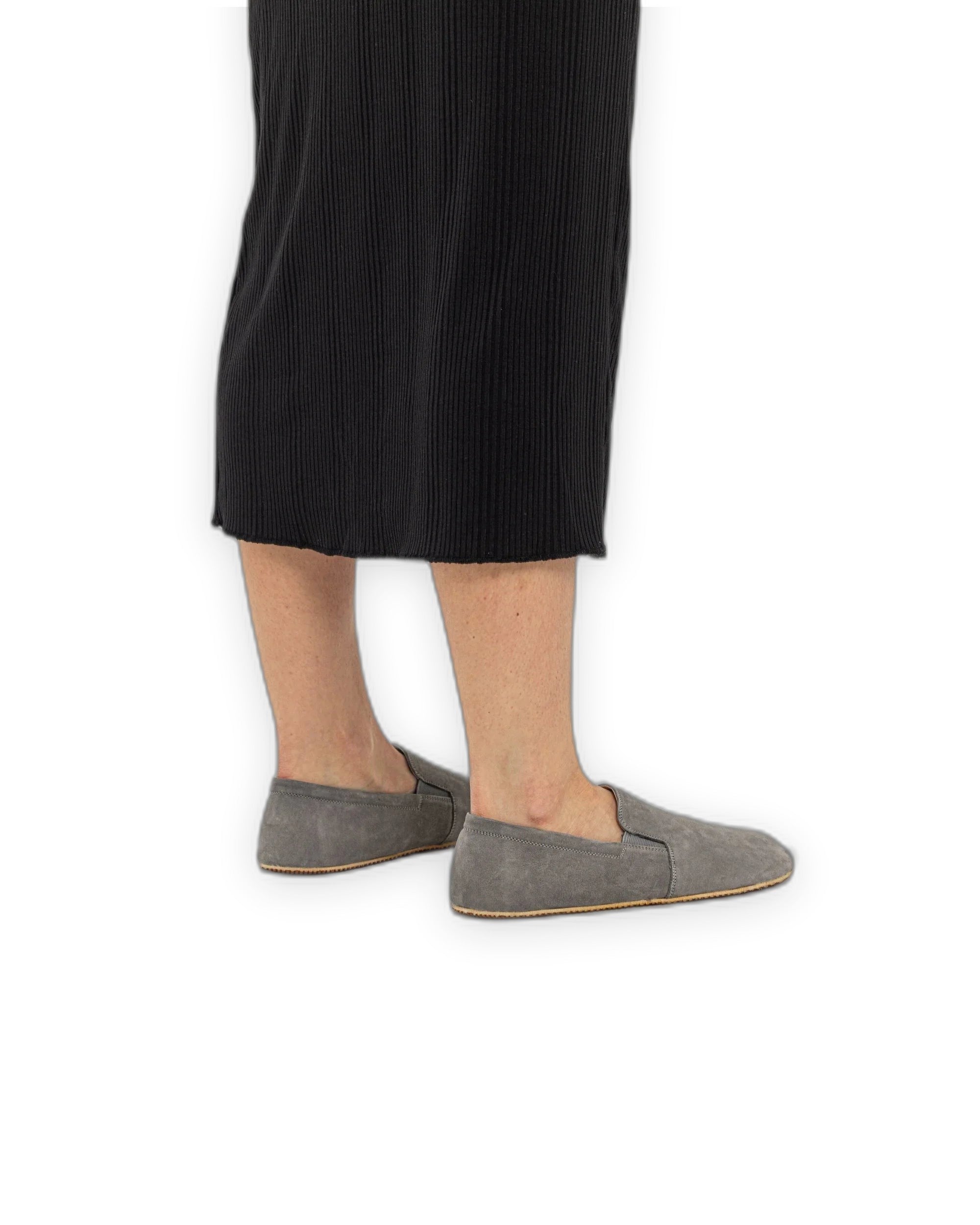 Close-up calf leather - Smoked Nubuck Barefoot Shoes Detail | Bespoky