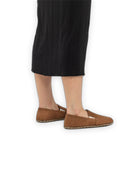 Detail Tan Nubuck Barefoot Shoes - Handcrafted Calf Leather Turkey | Bespoky